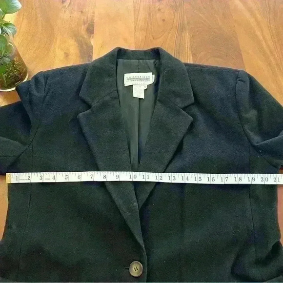 Vintage Oversized Minimalist  Black Wool Blended Blazer Suite Jacket - Picture 9 of 13